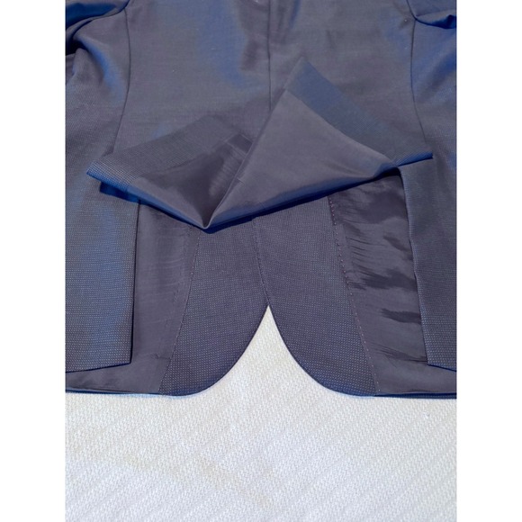 Hugo Boss HUGO 100% Virgin Wool Navy Blazer 46R Modern Fit Mens Jacket - Picture 8 of 8